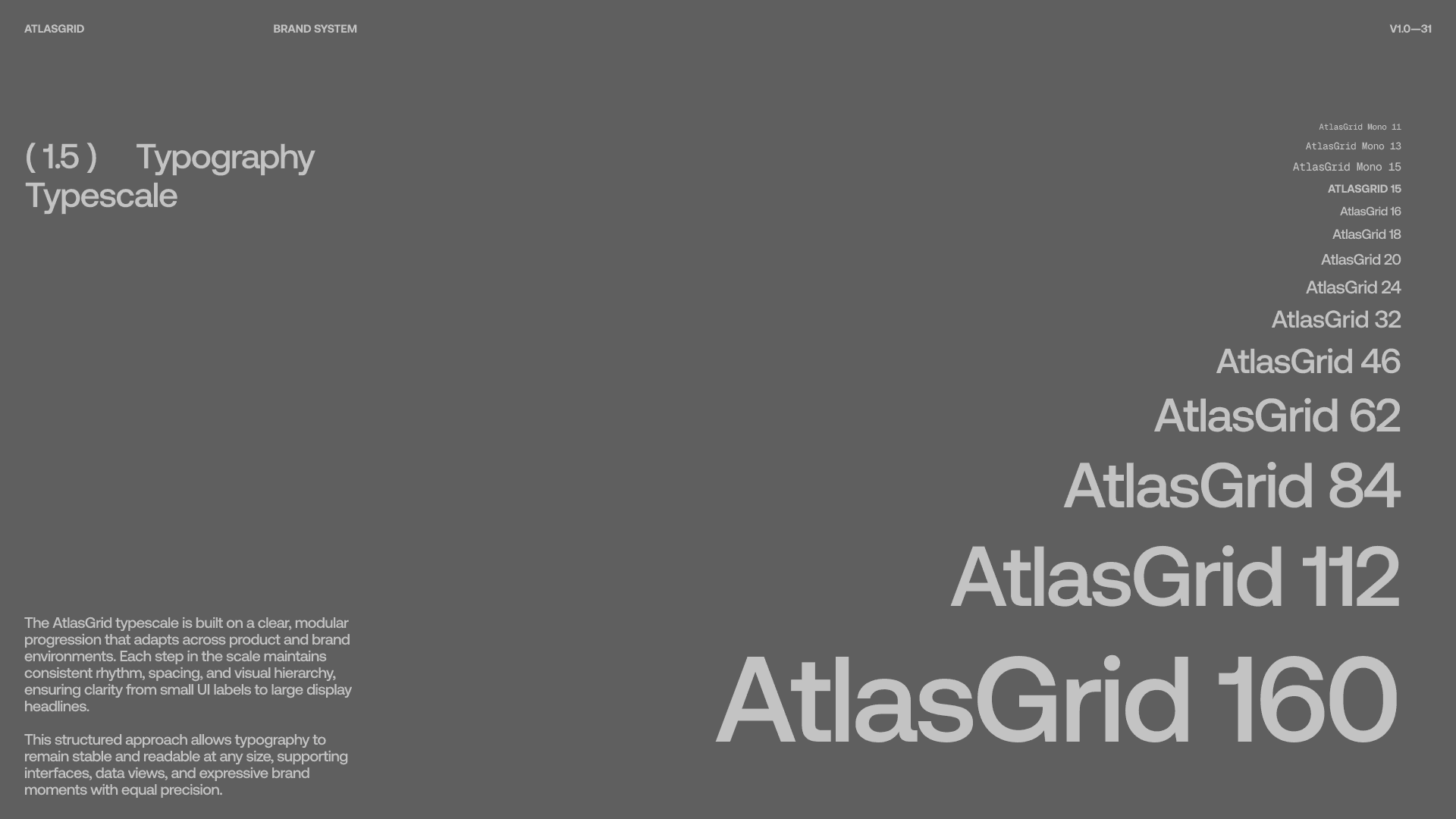 AtlasGrid typography scale