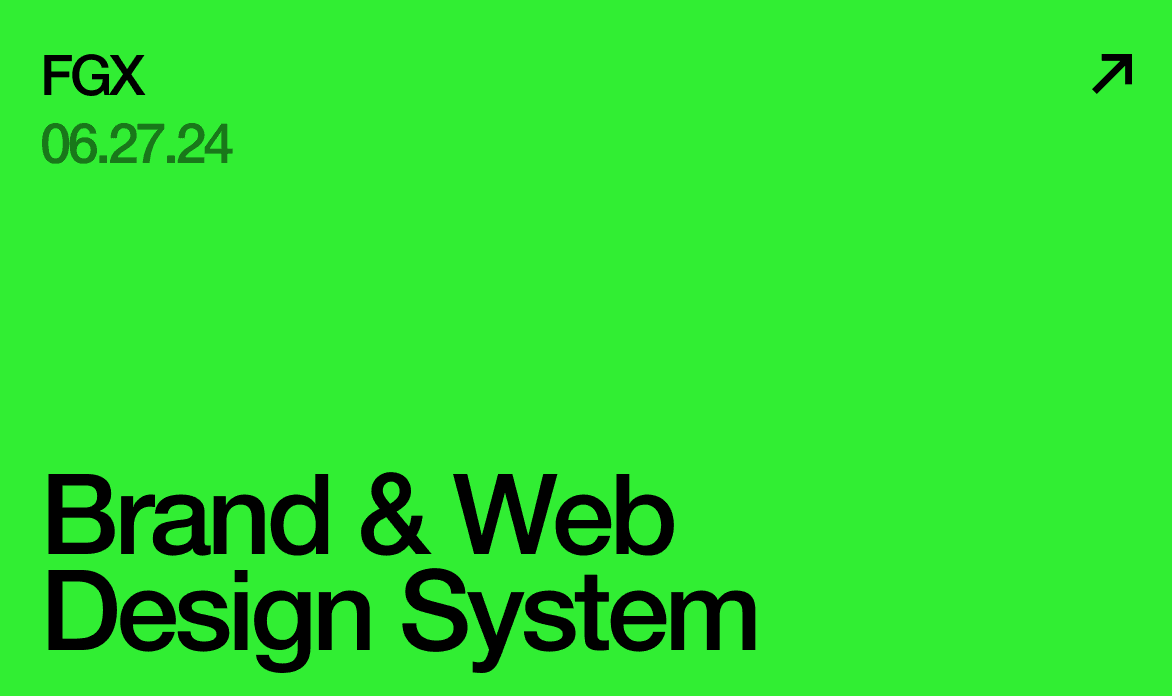FGX brand and web design system cover